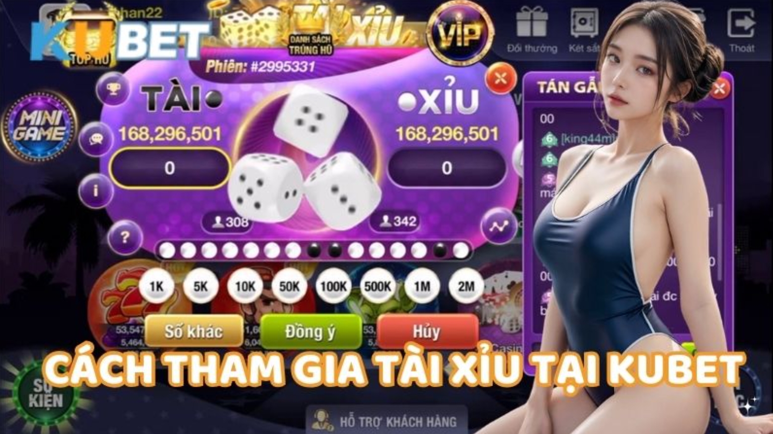 Hình thức cược tài xỉu online Kubet cơ bản 